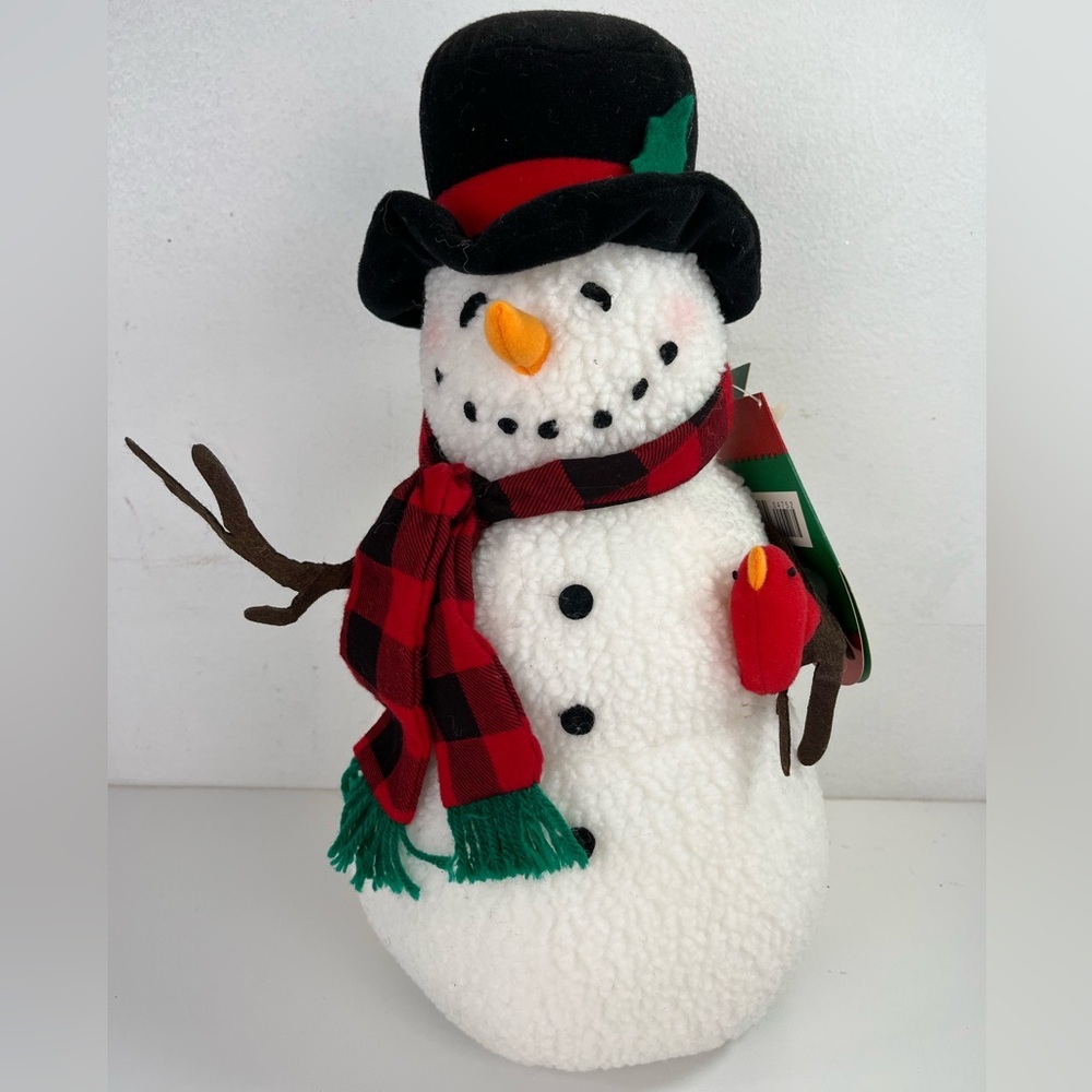 HALLMARK "HAPPY"‎ THE SNOWMAN 14" CHRISTMAS PLUSH Preowned Excellent Condition